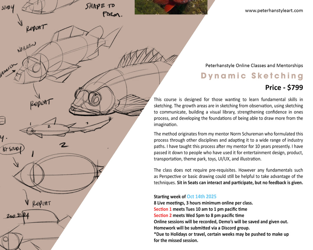 Dynamic Sketching with Peterhanstyle (SECTION 1) Tues