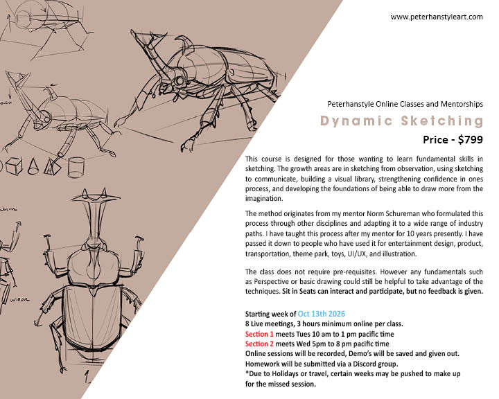 Dynamic Sketching with Peterhanstyle (SECTION 2) Wed