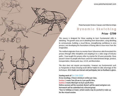 Dynamic Sketching with Peterhanstyle (SECTION 2) Wed