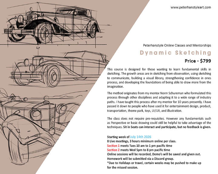 Dynamic Sketching with Peterhanstyle (SECTION 2) Wed