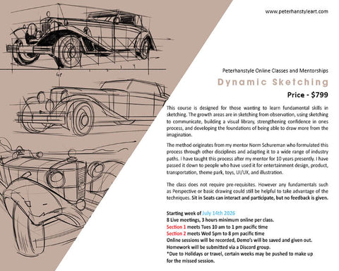 Dynamic Sketching with Peterhanstyle (SECTION 2) Wed