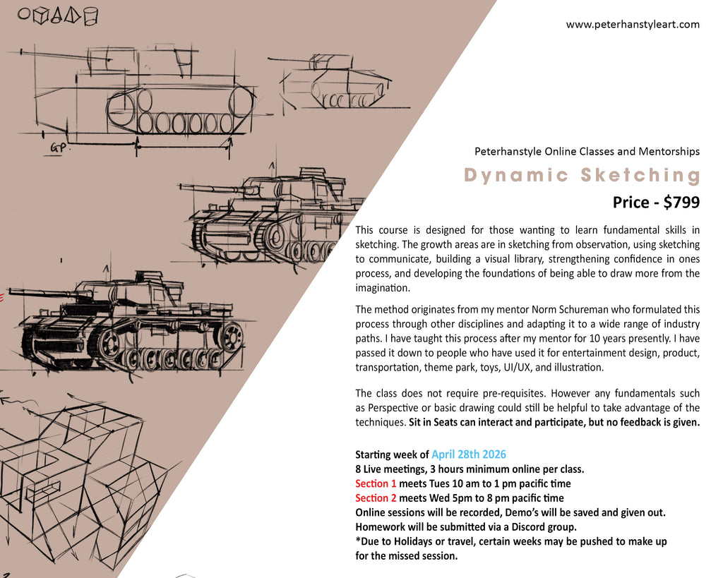 Dynamic Sketching with Peterhanstyle (SECTION 2) Wed