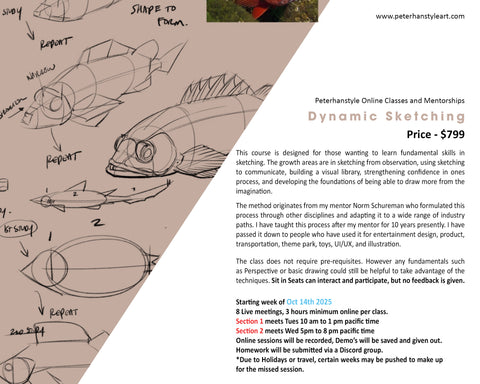Dynamic Sketching with Peterhanstyle (SECTION 2) Wed