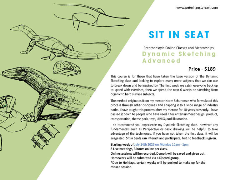 *SIT IN SEAT* Dynamic Sketching Advanced with Peterhanstyle