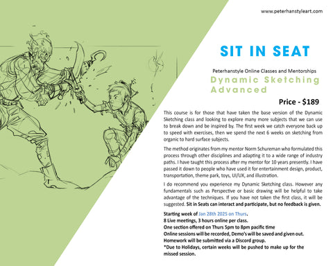 *SIT IN SEAT* Dynamic Sketching Advanced with Peterhanstyle