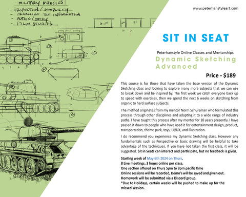 *SIT IN SEAT* Dynamic Sketching Advanced with Peterhanstyle