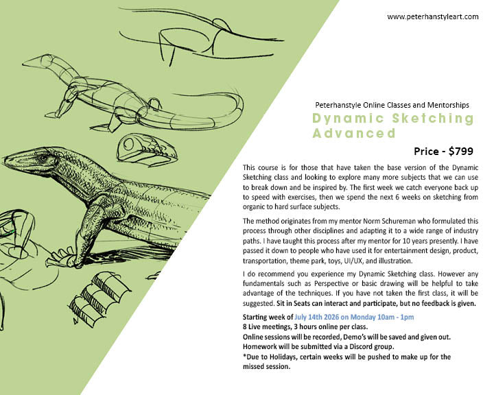 Dynamic Sketching Advanced with Peterhanstyle