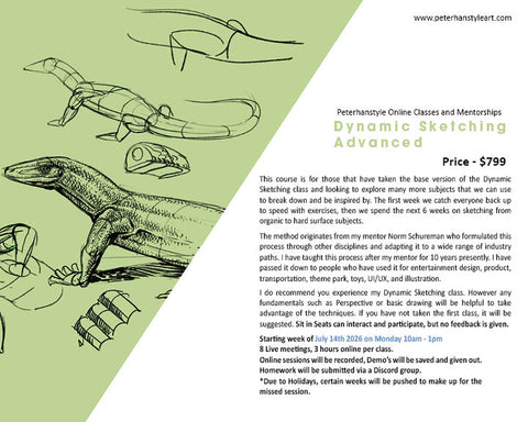 Dynamic Sketching Advanced with Peterhanstyle