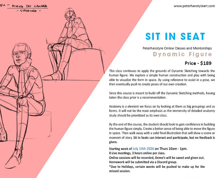 *SIT IN SEAT* Dynamic Figure Sketching with Peterhanstyle