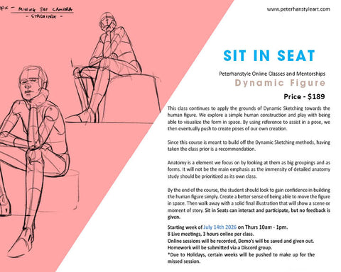*SIT IN SEAT* Dynamic Figure Sketching with Peterhanstyle