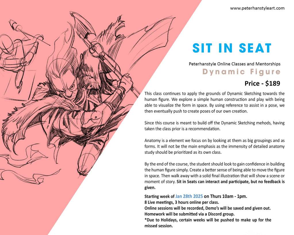 *SIT IN SEAT* Dynamic Figure Sketching with Peterhanstyle