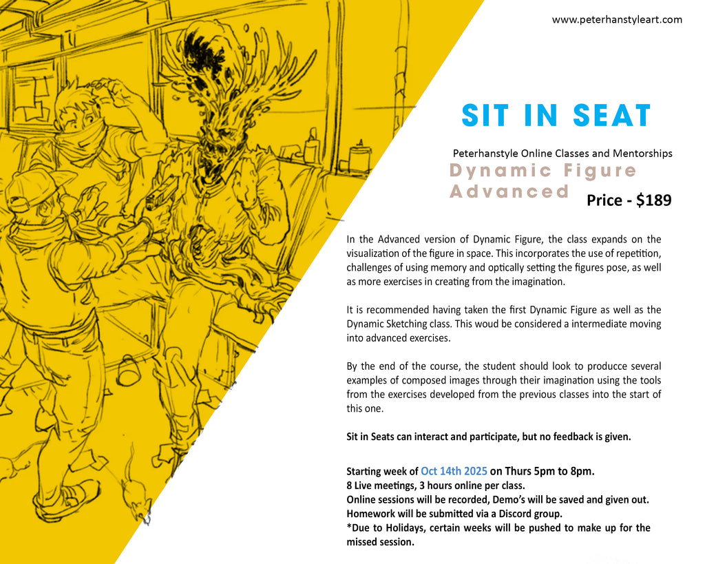 *SIT IN SEAT* Dynamic Figure Sketching Advanced with Peterhanstyle