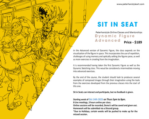 *SIT IN SEAT* Dynamic Figure Sketching Advanced with Peterhanstyle