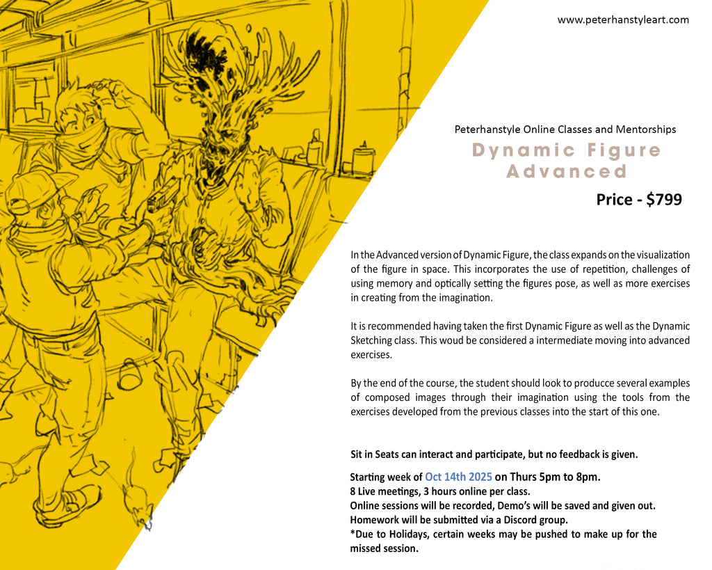 Dynamic Figure Sketching Advanced with Peterhanstyle