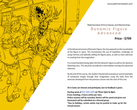 Dynamic Figure Sketching Advanced with Peterhanstyle
