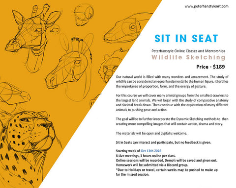 *SIT IN SEAT* Wildlife Sketching with Peterhanstyle
