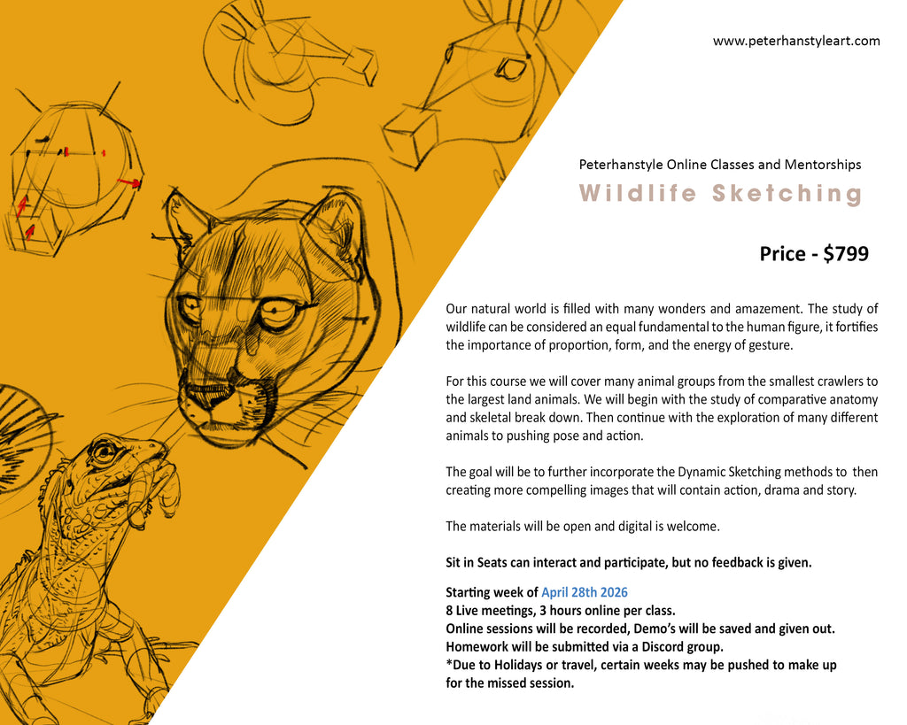 Wildlife Sketching with Peterhanstyle