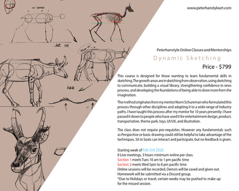 Dynamic Sketching with Peterhanstyle (SECTION 1) Tues