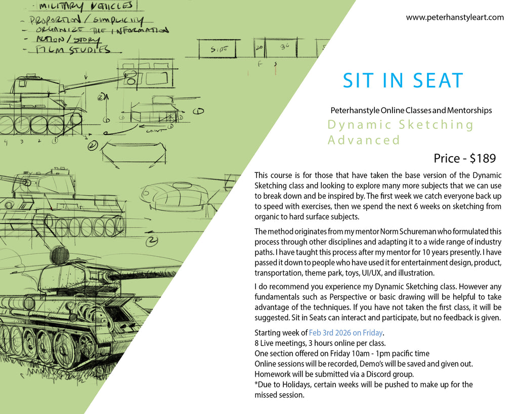 *SIT IN SEAT* Dynamic Sketching Advanced with Peterhanstyle
