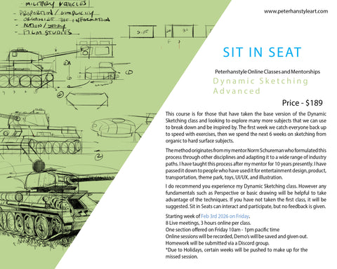 *SIT IN SEAT* Dynamic Sketching Advanced with Peterhanstyle