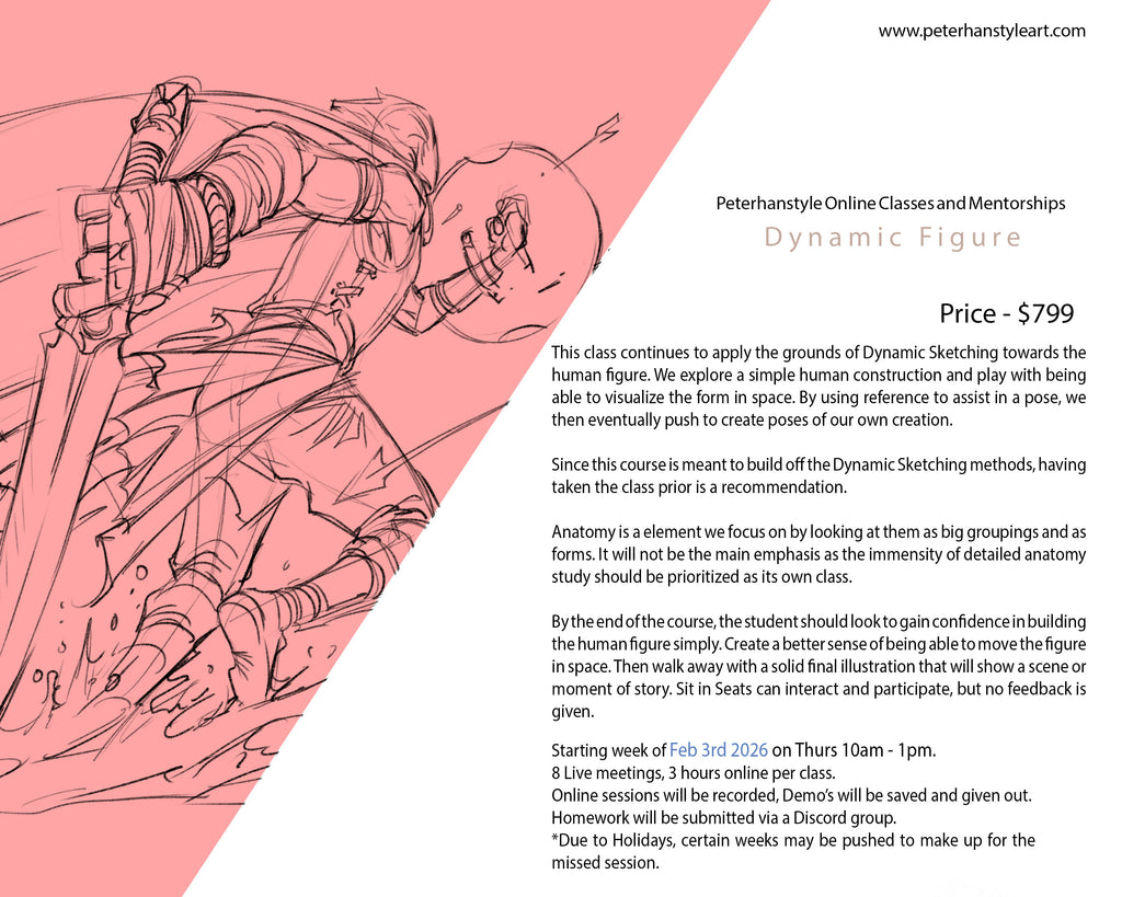 Dynamic Figure Sketching with Peterhanstyle